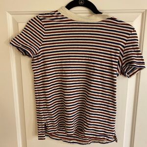 Madewell Mock-neck Stripped Tee
